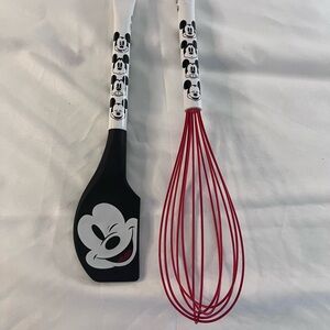 Disney Mickey Mouse Black and Red Silicone Whisk and Spatula